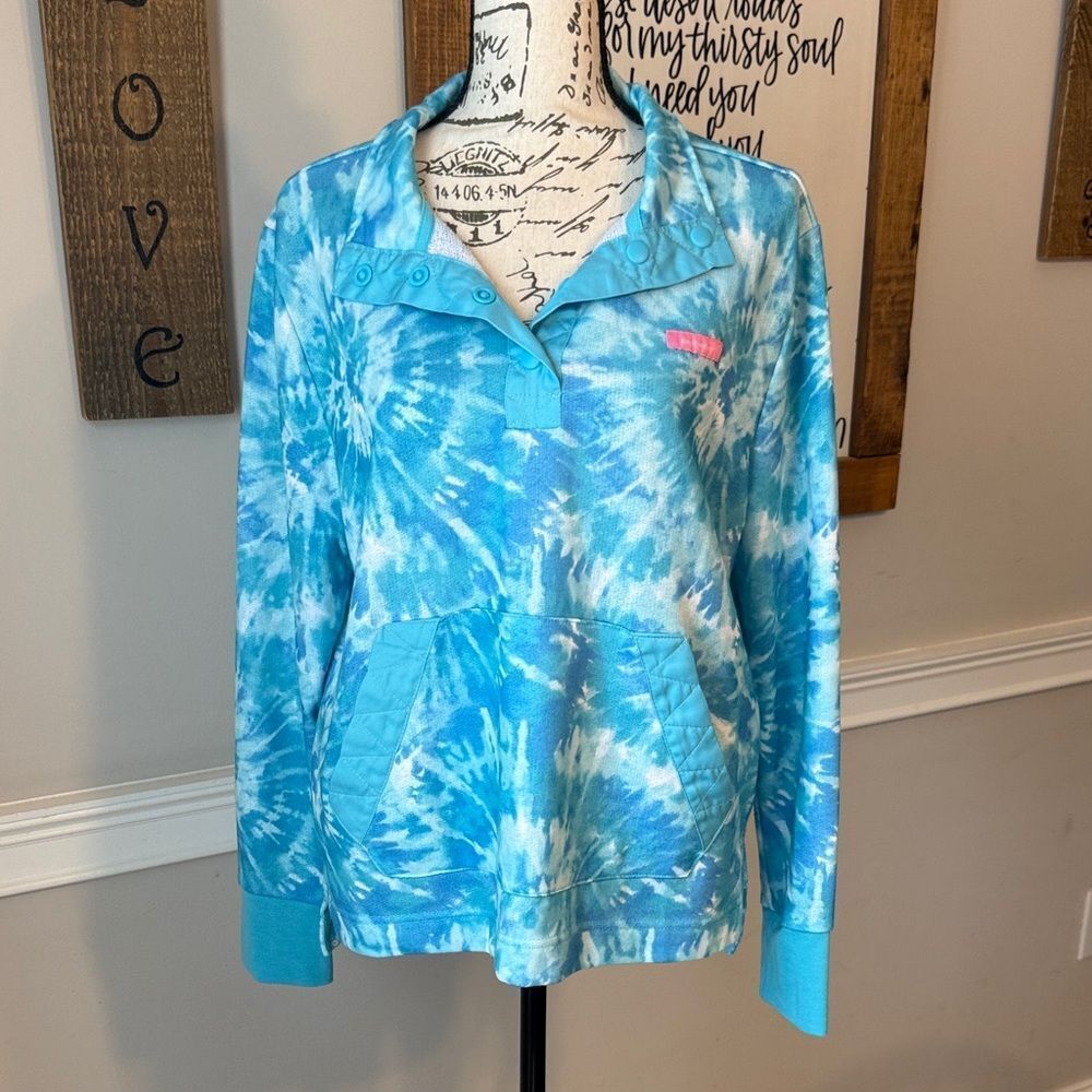 Simply Southern Blue Tie-Dye Women's Pullover